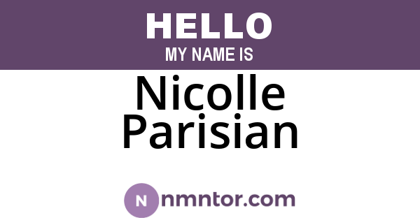 Nicolle Parisian