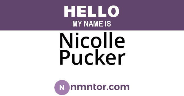 Nicolle Pucker