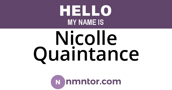 Nicolle Quaintance