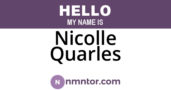 Nicolle Quarles