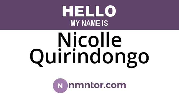 Nicolle Quirindongo