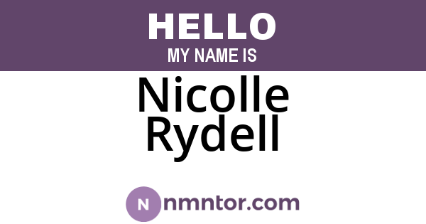Nicolle Rydell