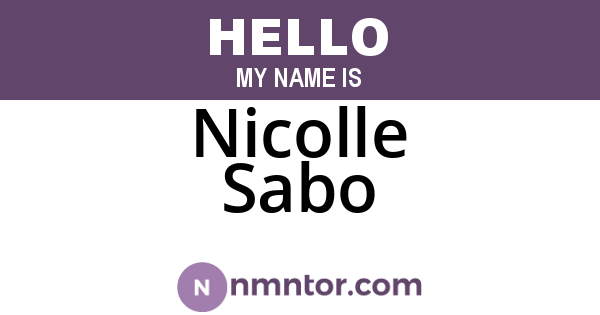 Nicolle Sabo