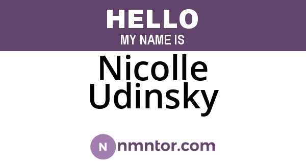 Nicolle Udinsky