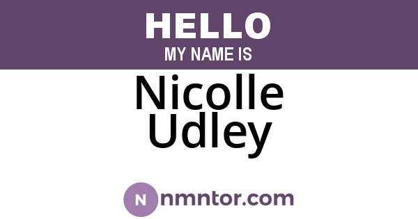 Nicolle Udley