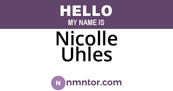 Nicolle Uhles