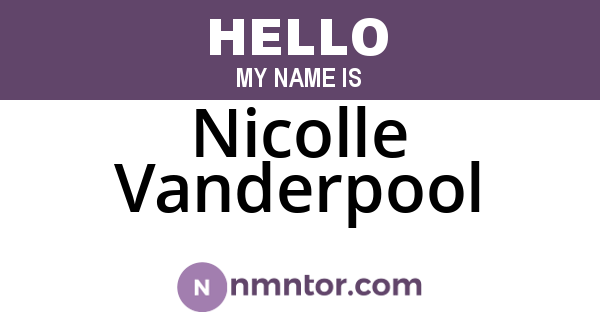 Nicolle Vanderpool