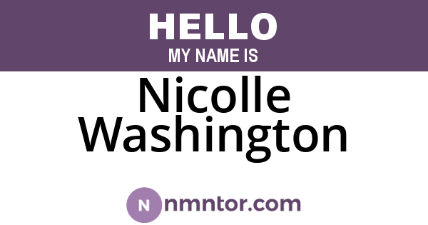 Nicolle Washington