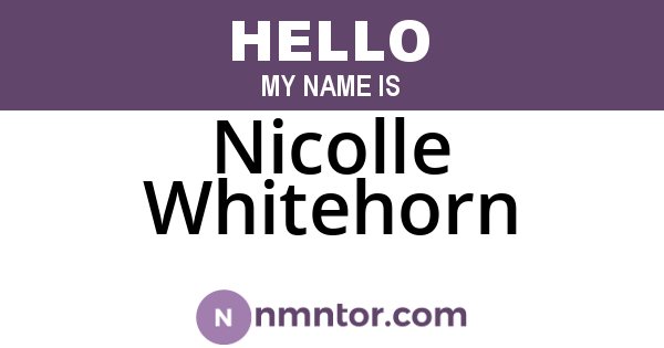 Nicolle Whitehorn