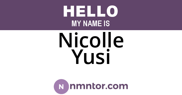 Nicolle Yusi