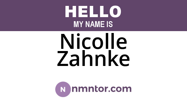 Nicolle Zahnke