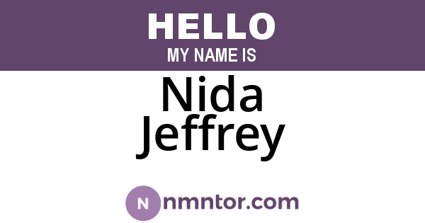 Nida Jeffrey