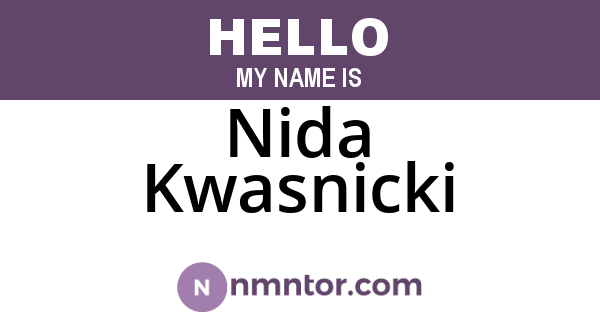 Nida Kwasnicki