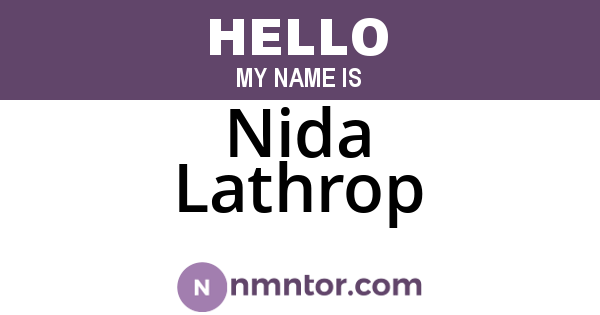 Nida Lathrop
