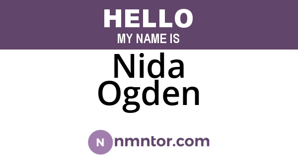 Nida Ogden