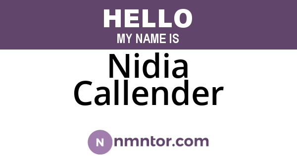 Nidia Callender