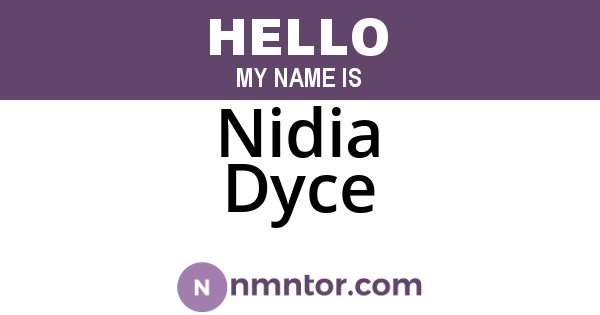 Nidia Dyce