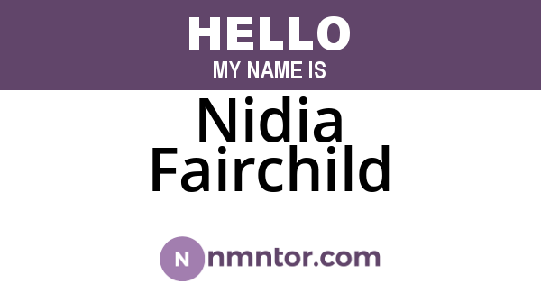 Nidia Fairchild