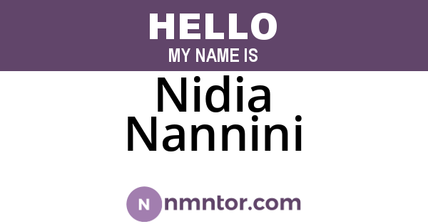 Nidia Nannini