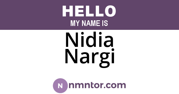 Nidia Nargi