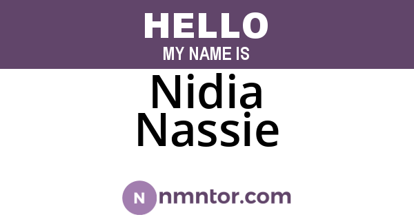 Nidia Nassie