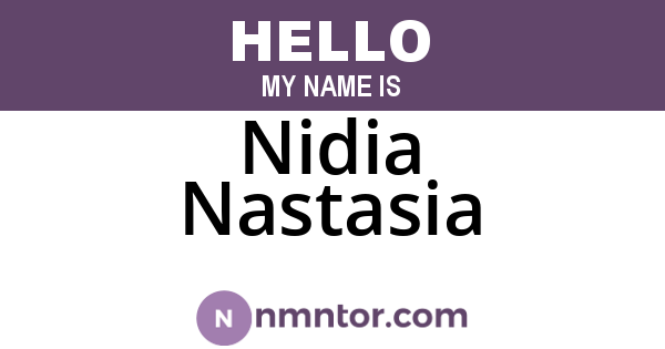 Nidia Nastasia