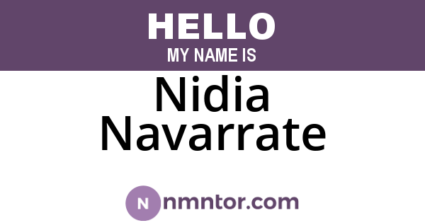 Nidia Navarrate