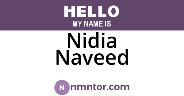 Nidia Naveed