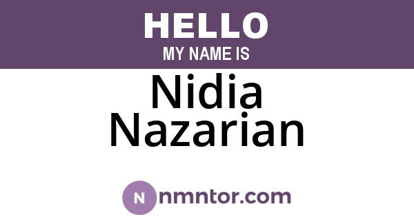 Nidia Nazarian