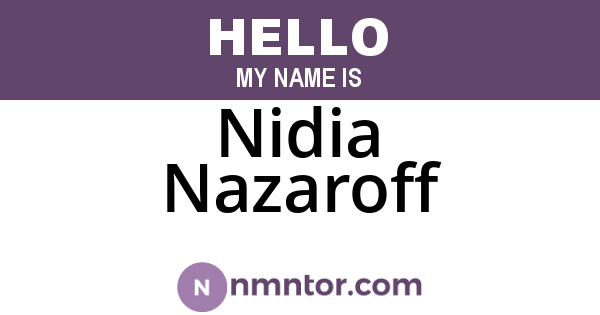 Nidia Nazaroff