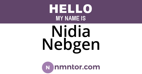 Nidia Nebgen