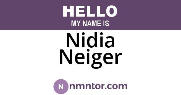 Nidia Neiger