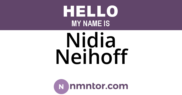 Nidia Neihoff