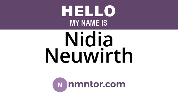 Nidia Neuwirth