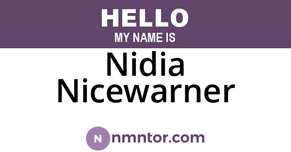 Nidia Nicewarner