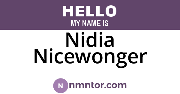Nidia Nicewonger