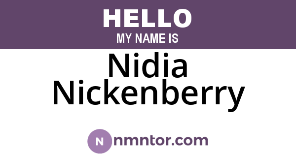 Nidia Nickenberry