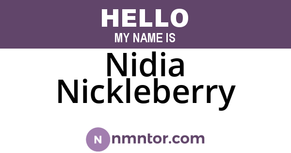 Nidia Nickleberry