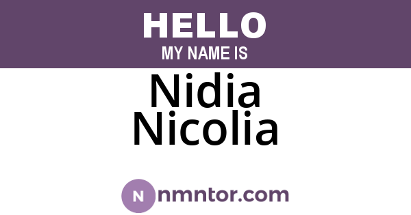 Nidia Nicolia