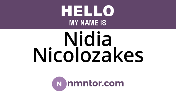 Nidia Nicolozakes