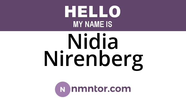Nidia Nirenberg