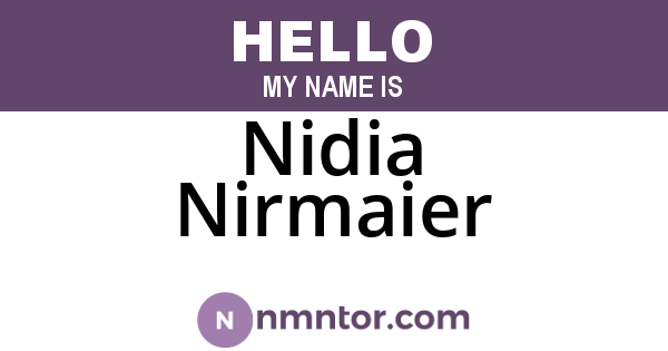 Nidia Nirmaier
