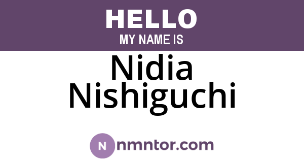 Nidia Nishiguchi