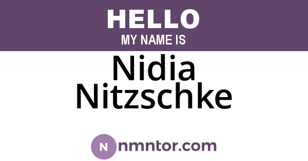 Nidia Nitzschke