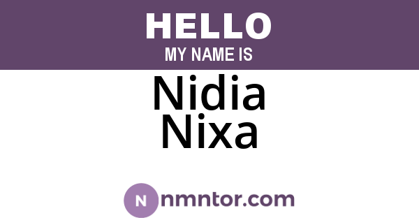 Nidia Nixa