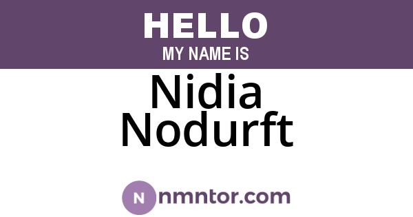 Nidia Nodurft