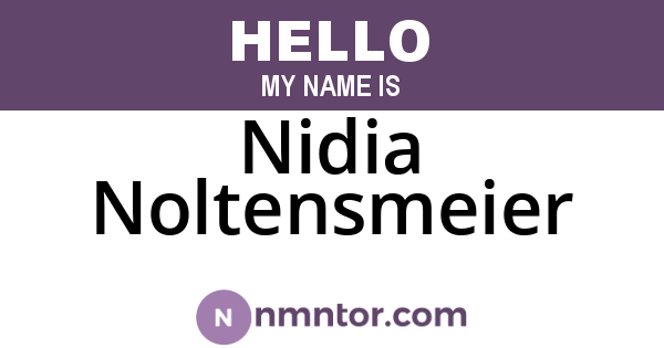 Nidia Noltensmeier