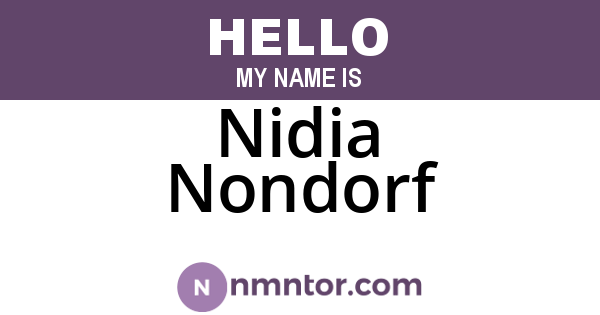 Nidia Nondorf