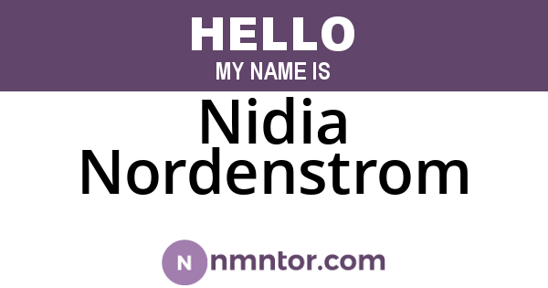 Nidia Nordenstrom