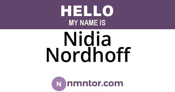 Nidia Nordhoff